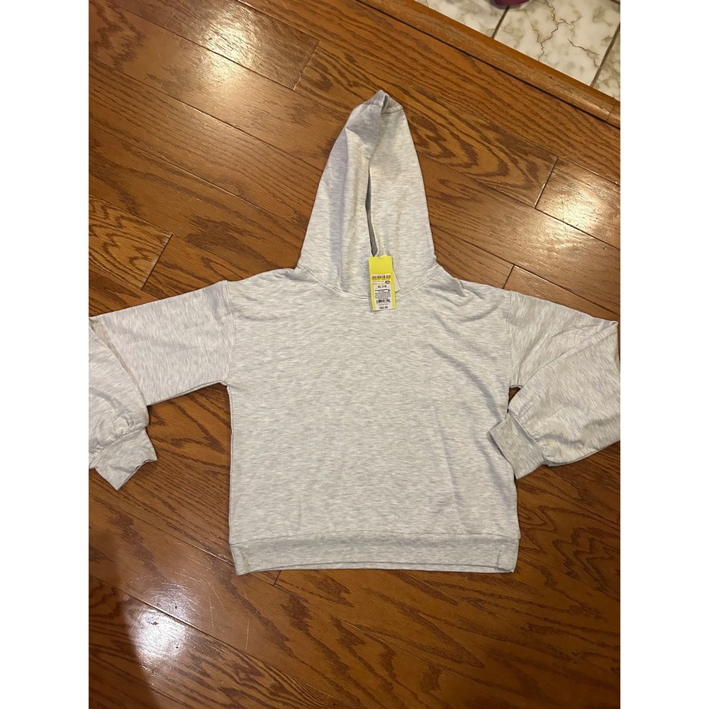 All in Motion Girls Cozy Fleece Hoodie Heathered Gray XL 14 NWT